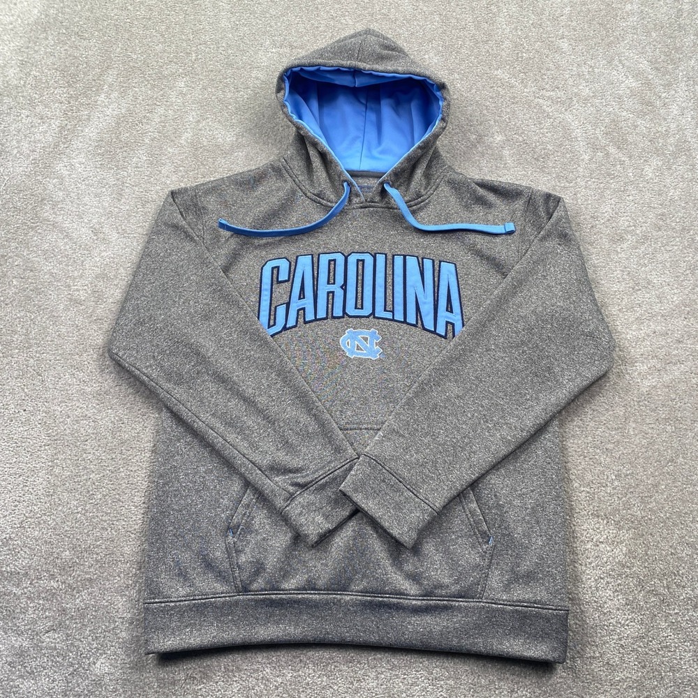 Champion UNC Tar Heels Hoodie Mens SIZE M Gray Carolina Blue Pullover Sweatshirt